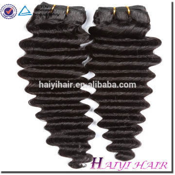 Para Black Women Large Stocks Trade Assurance Paquete de trama de cabello de onda profunda de Malasia